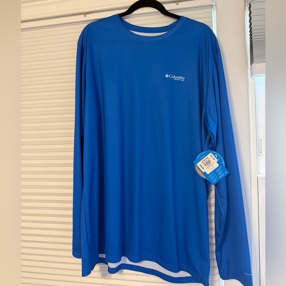 Columbia Men's Vibrant Blue Long Sleeve Tee